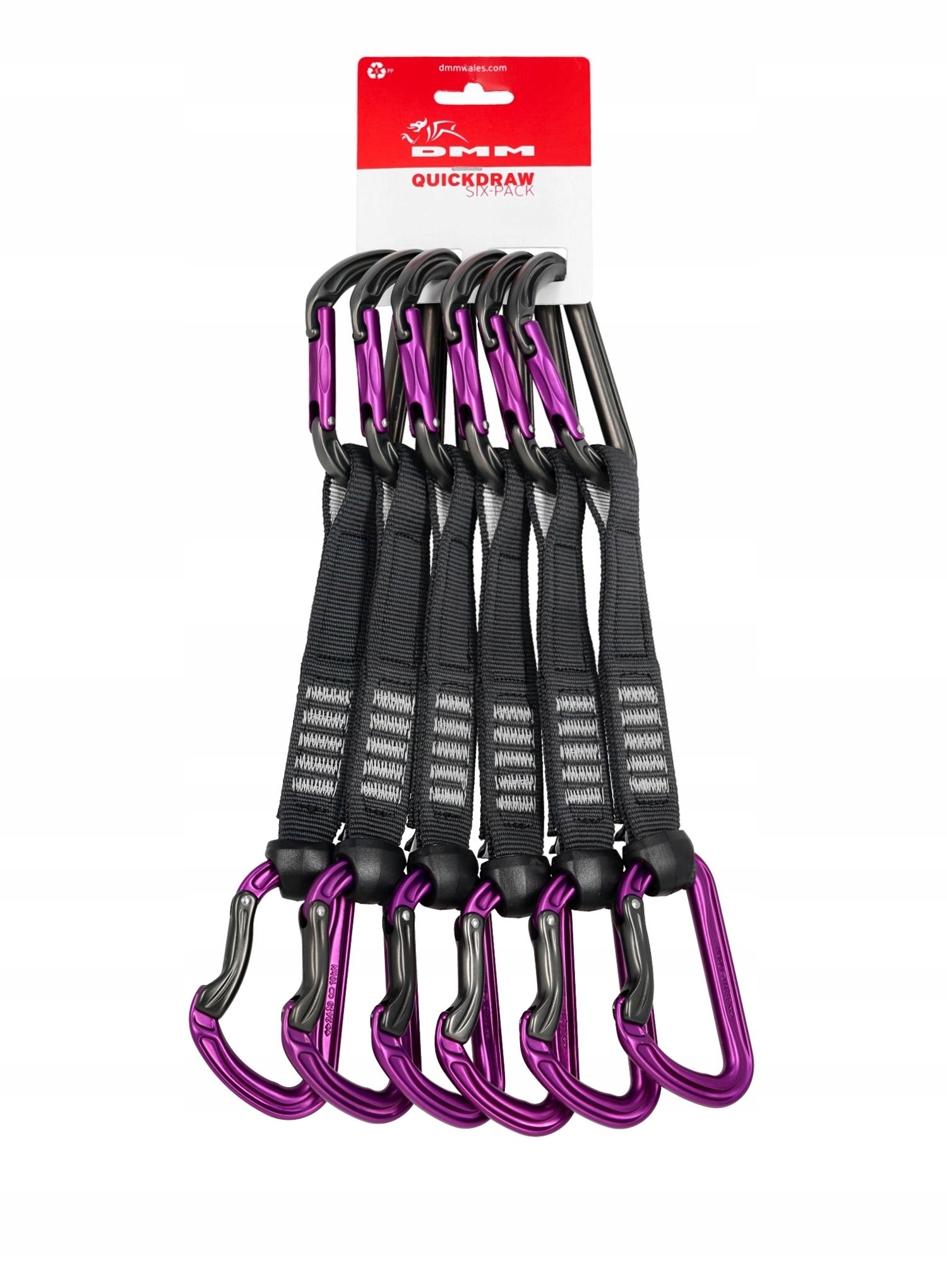 Expresky DMM Shadow Quickdraw 18 cm 6-pack titanium/fialová barva