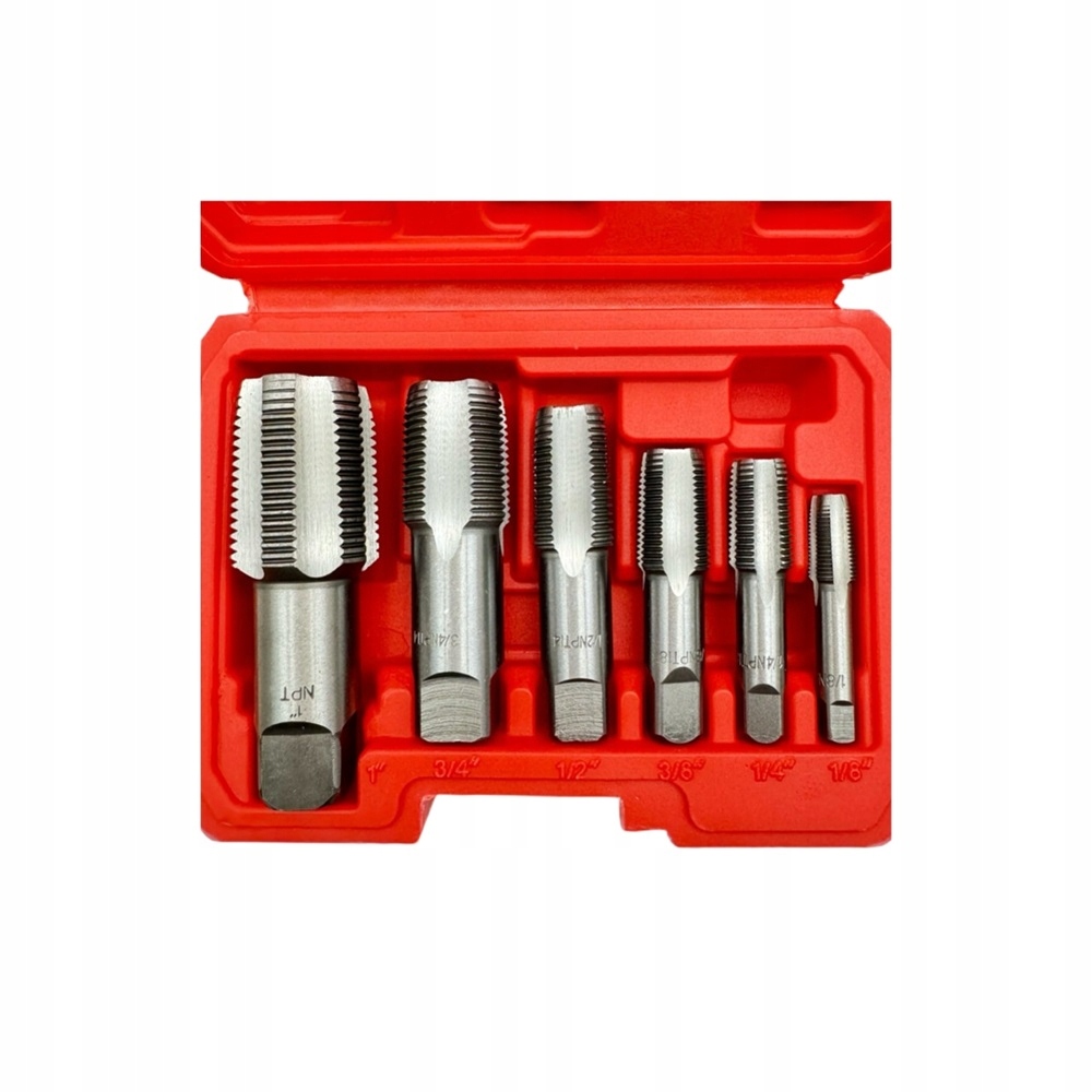 Závitník Závitníky Trubek Komplet 1" 3/4" 1/2" 3/8" 1/4" 1/8" 6 ks