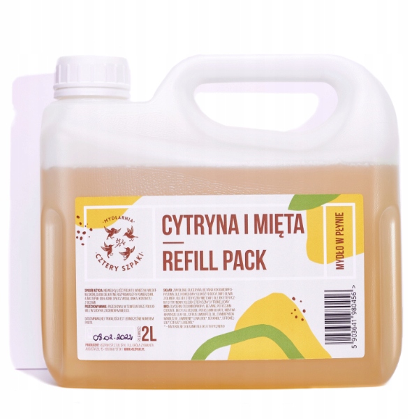4Szpaki Refil Pack Mydło w płynie Cytryna i Mięta 2l