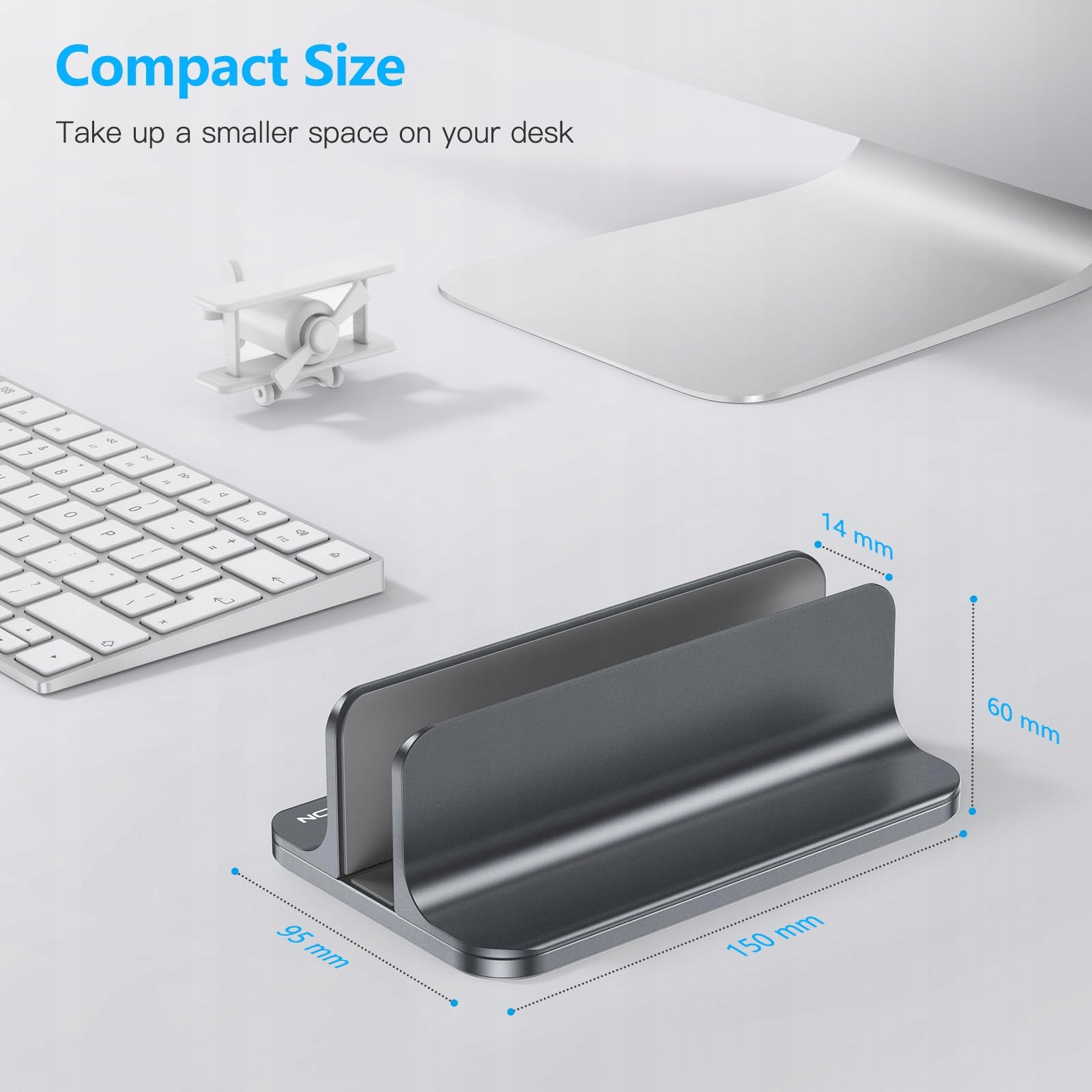 OMOTON PIONOWY UCHWYT STOJAK NA LAPTOP ALUMINIOWY REGULOWANY — miniatura 2