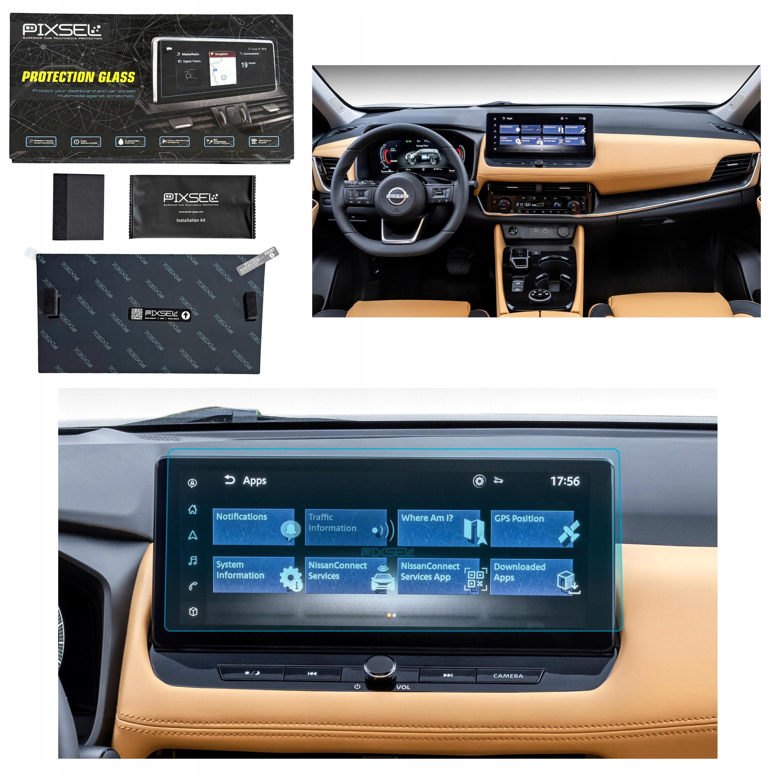 Antyodciskowe Matowe Szkło Ochronne Nissan X-TRAIL-13.7“ 2022-na monitor