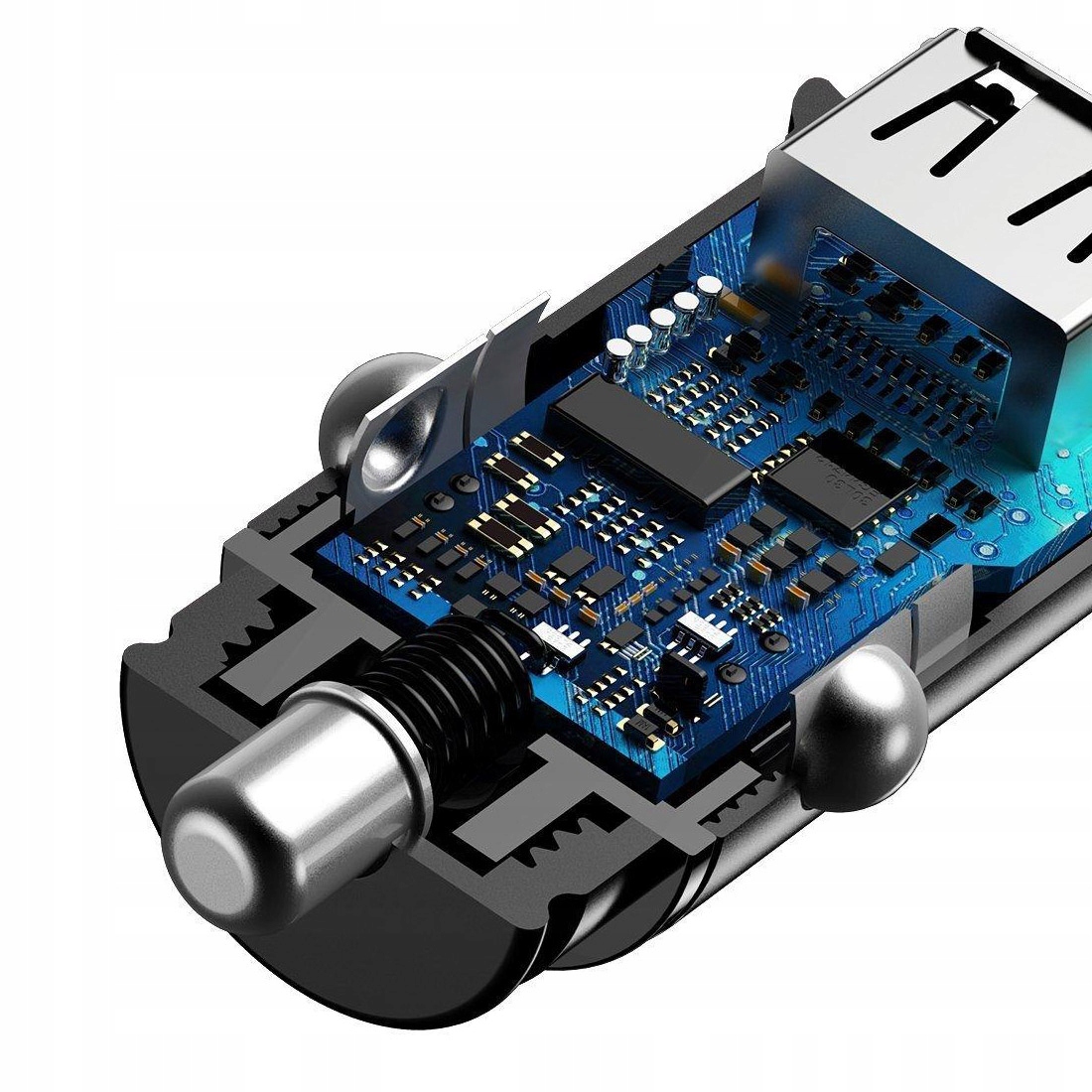Baseus Ładowarka Samochodowa 2 x USB 3,1A Długość przewodu 0 m