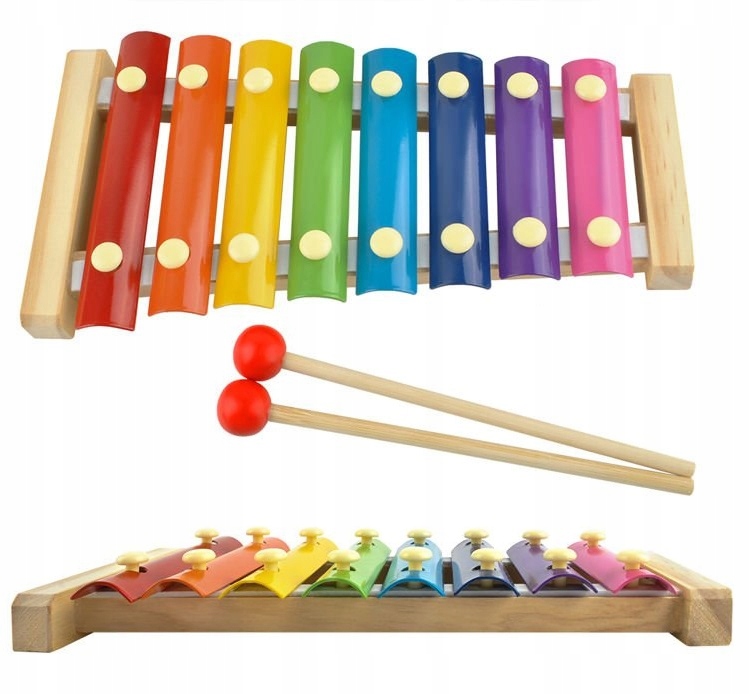 Cymbałki Dla Dzieci Kolorowe Edukacyjne Drewniane