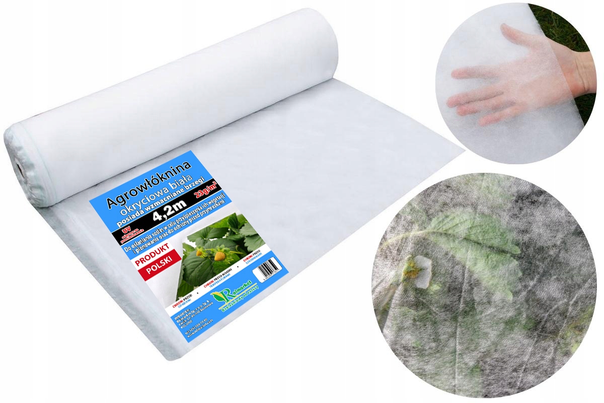 

Agro Włóknina Przymrozki Wzmacniane Brzegi 4,2x1m
