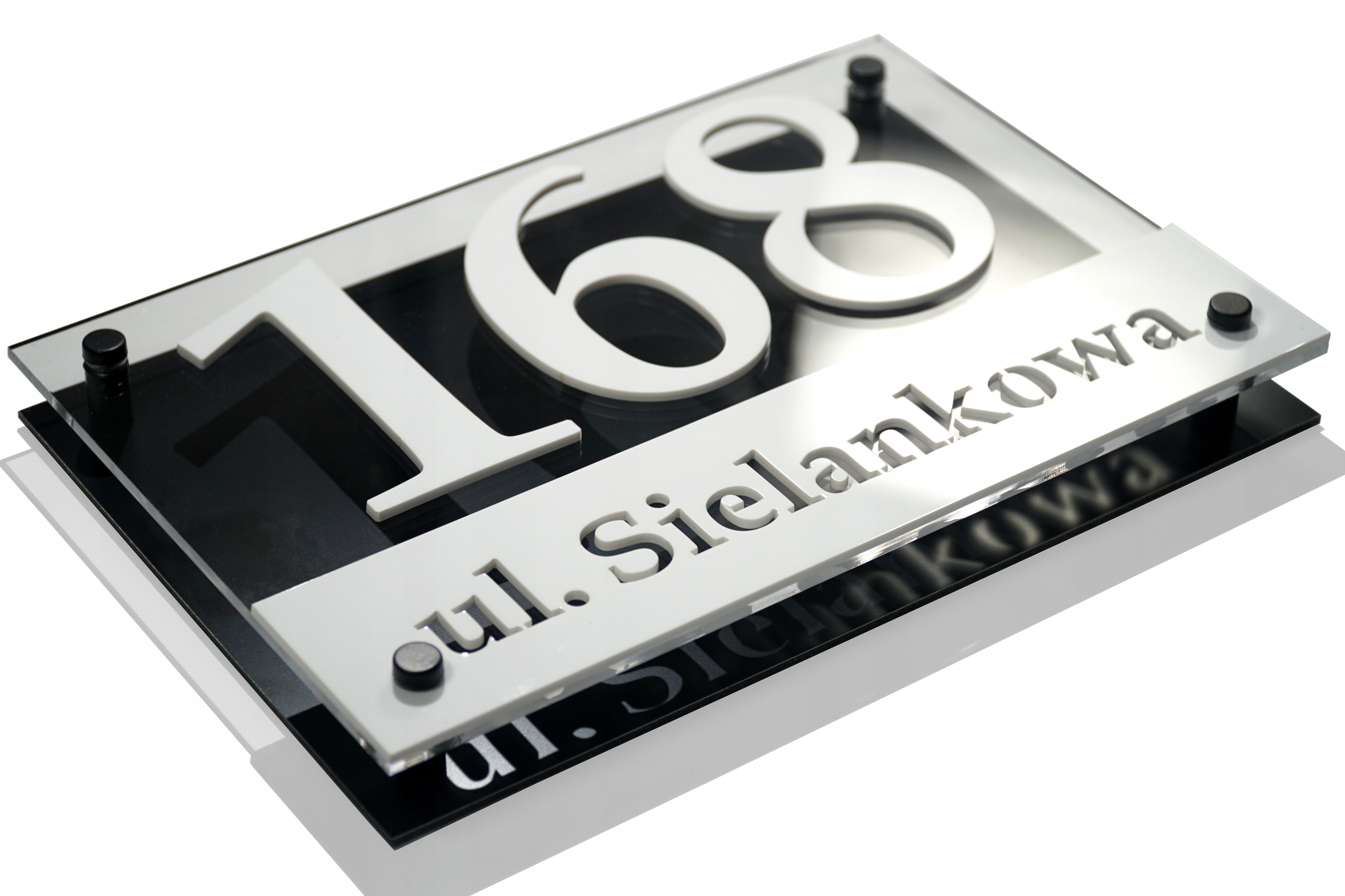 

Tabliczka tablica adresowa numerem domu na dom 3d