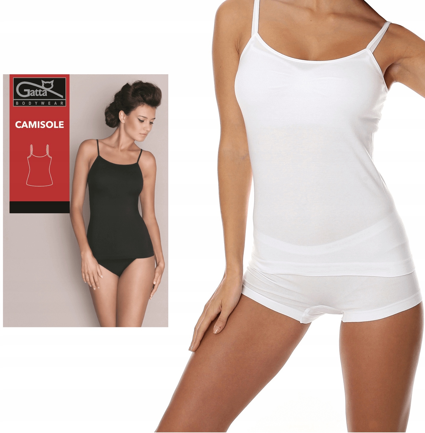 

Damska Koszulka bezszwowa Camisole Gatta biały -XL