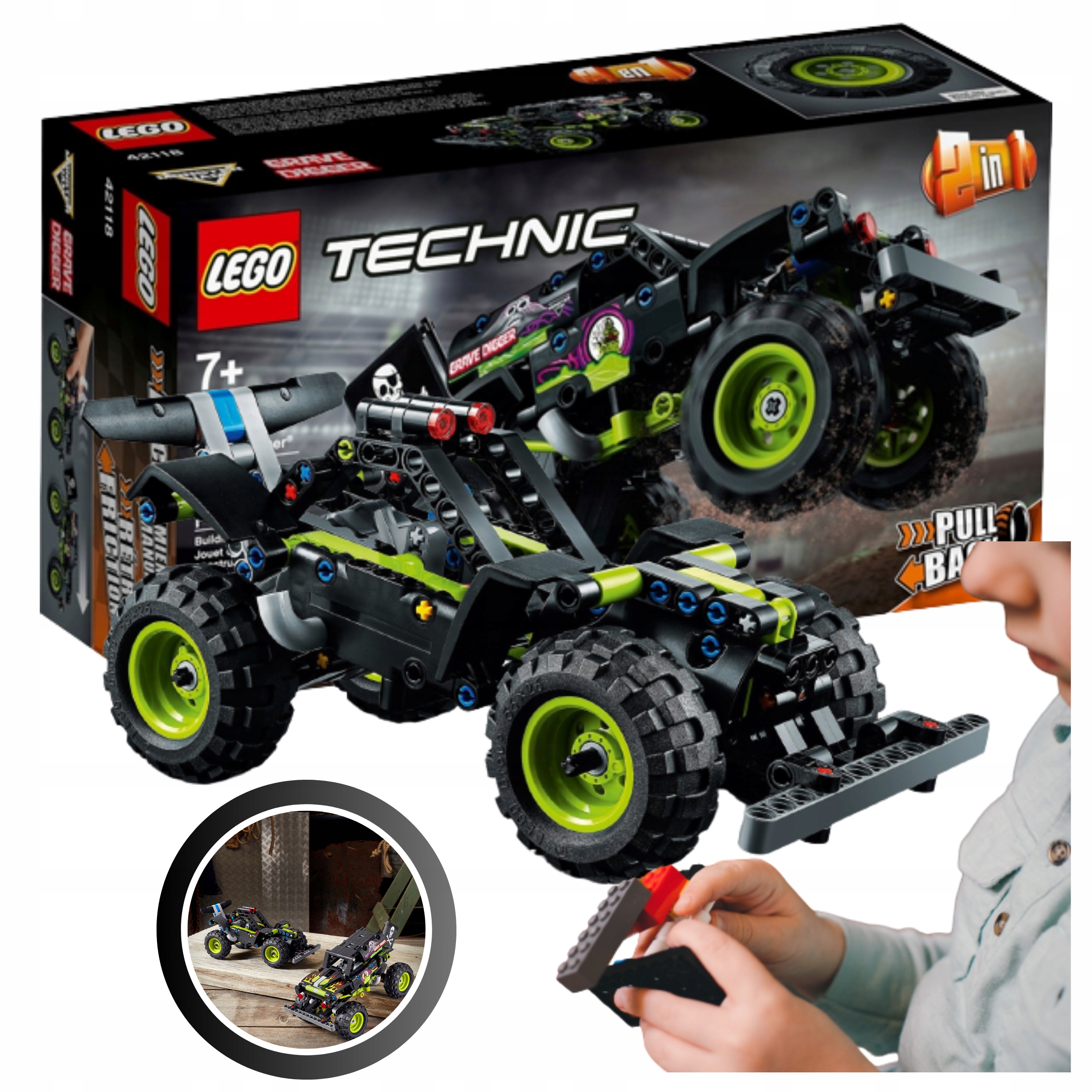 LEGO TECHNIC AUTO SAMOCHÓD ZESTAW KLOCKÓW MONSTER JAM GRAVE DIGGER PREZENT