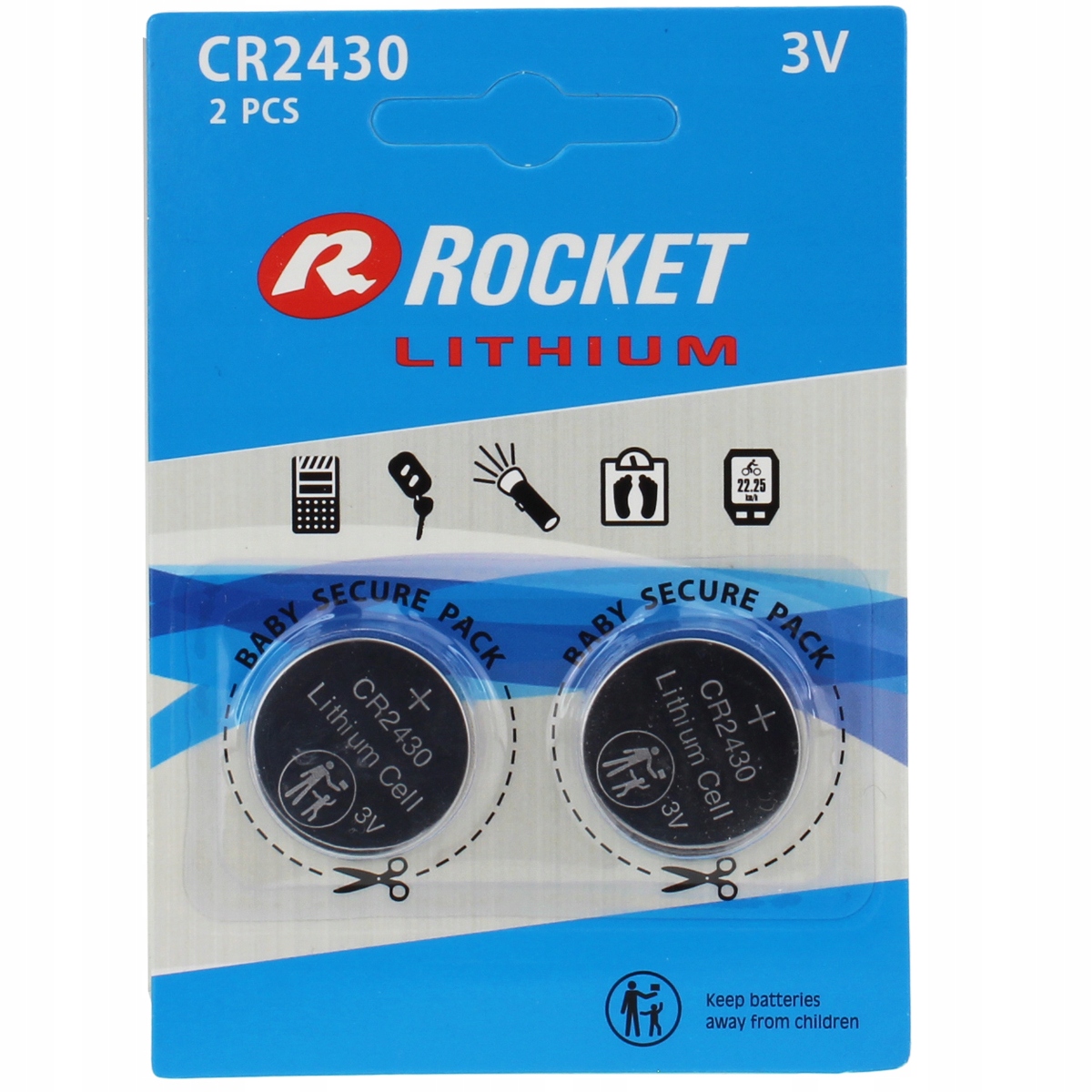 BATERIE LITOWA CR2430 2SZT ROCKET BATERIA GUZIKOWA
