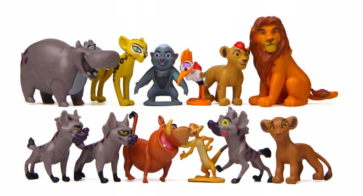 Figurki KRÓL LEW Simba Timon Pumba Disney 12 szt.