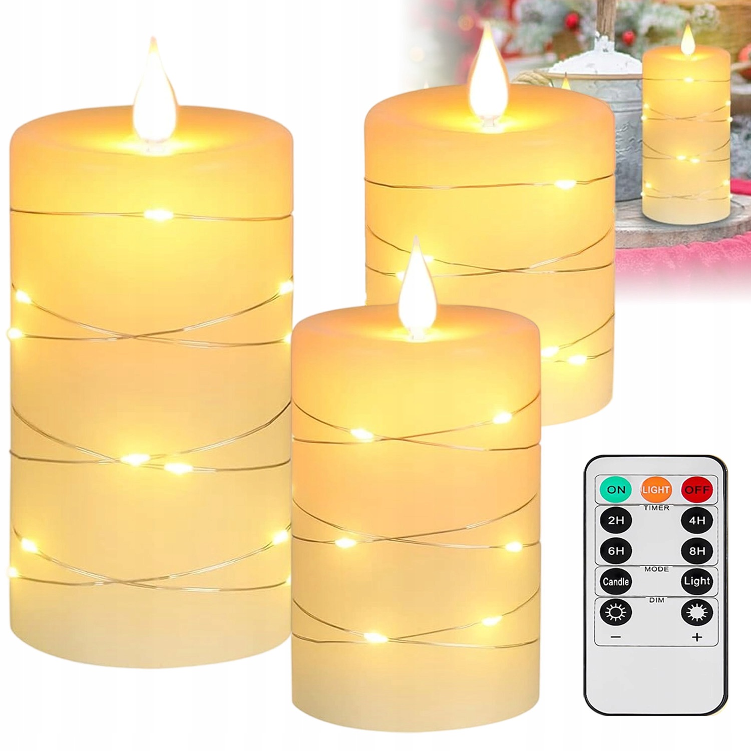 3 Kusy Elektrická Svíčka Vložka Do Hřbitovních Svíček Led Svíčka Efekt Plamene