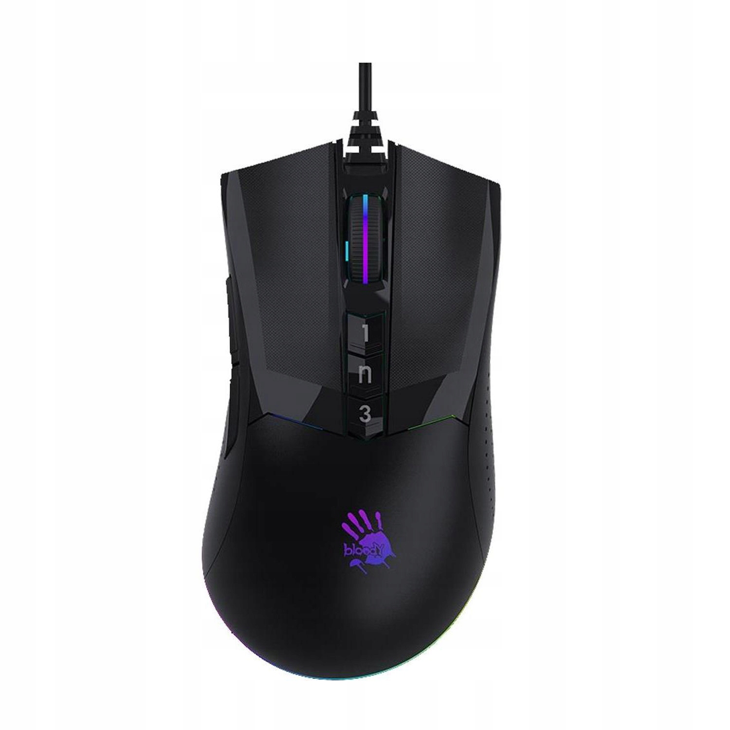 A4tech Bloody W90 Pro Activated, podsvietená herná myš, 16000 Dpi, čierna, Us