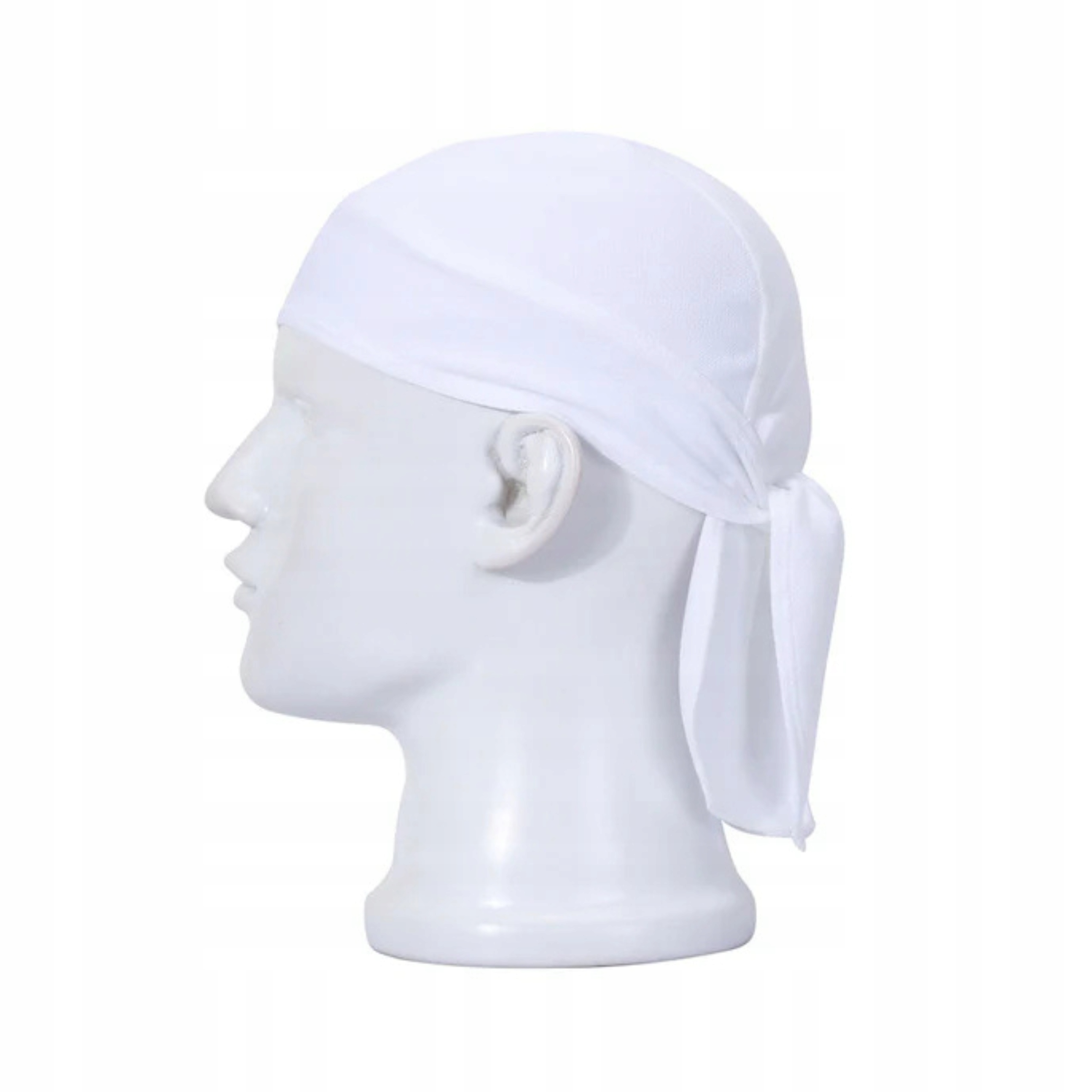 BANDANA CHUSTA NA GŁOWĘ OCHRONA TERMOAKTYWNA BANDAMKA UNIWERSALNA BIAŁA Rozmiar uniwersalny