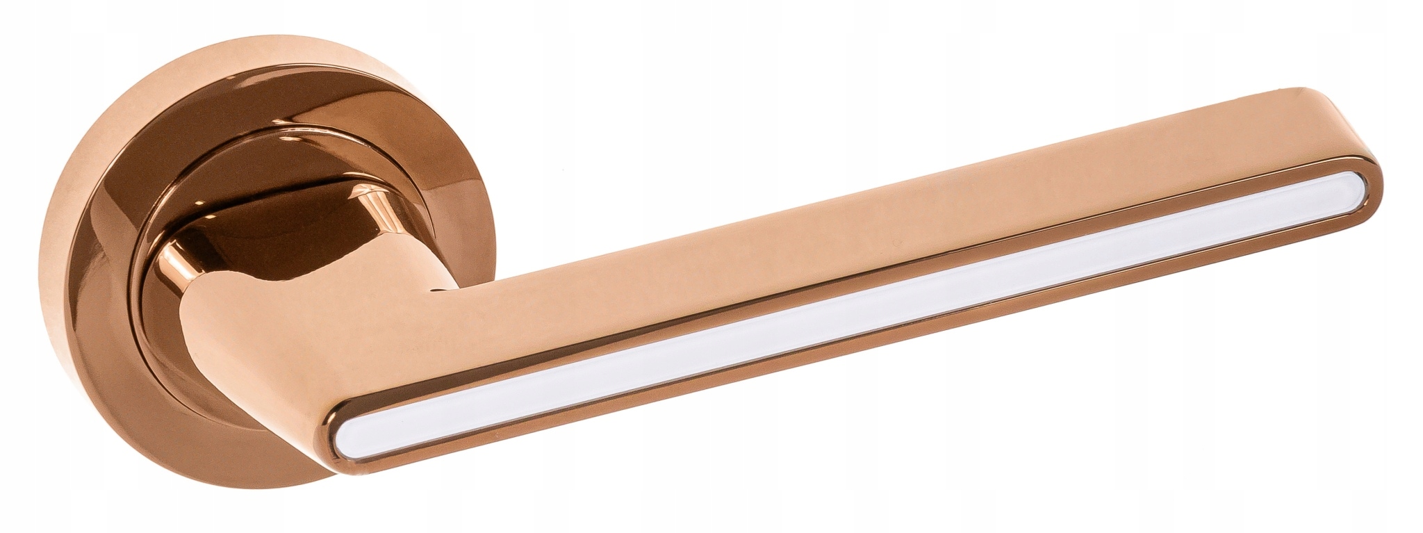 

Kuchinox Różowe złoto klamka Elika biały pasek