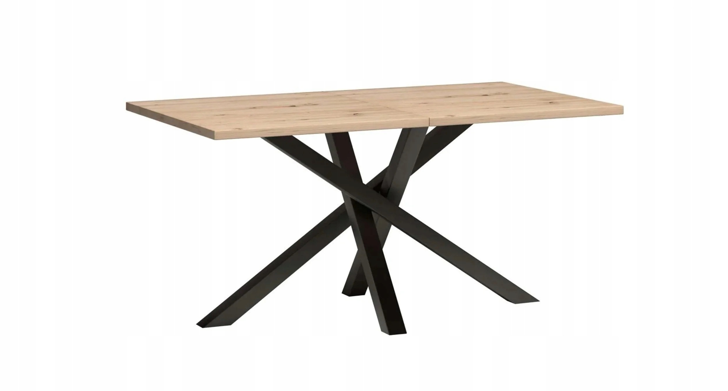 Rozkládací jídelní stůl Cali 160-260x90 cm dub artisan černé nohy