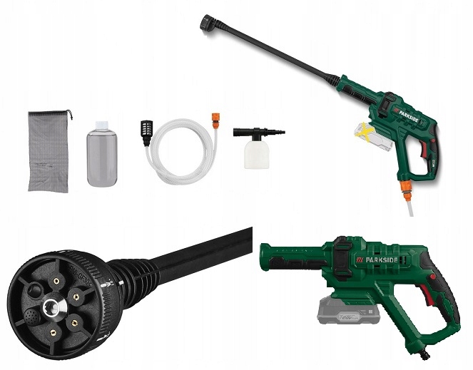 Akumulatorowa myjka ciśnieniowa Parkside Pdra 20 Li D4, 20V, 25 bar