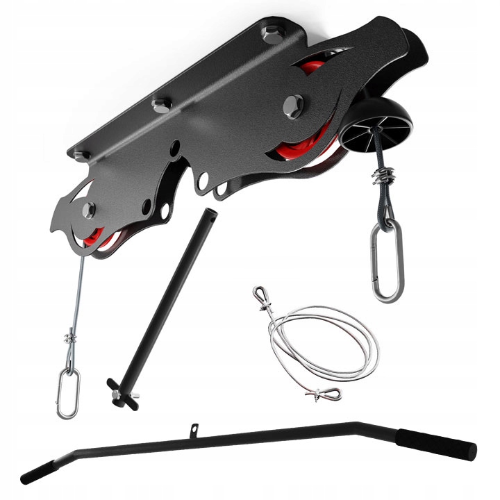 Závěsná Posilovací Kladka horní atlas hrazda pro cvičení 140 kg KSH013