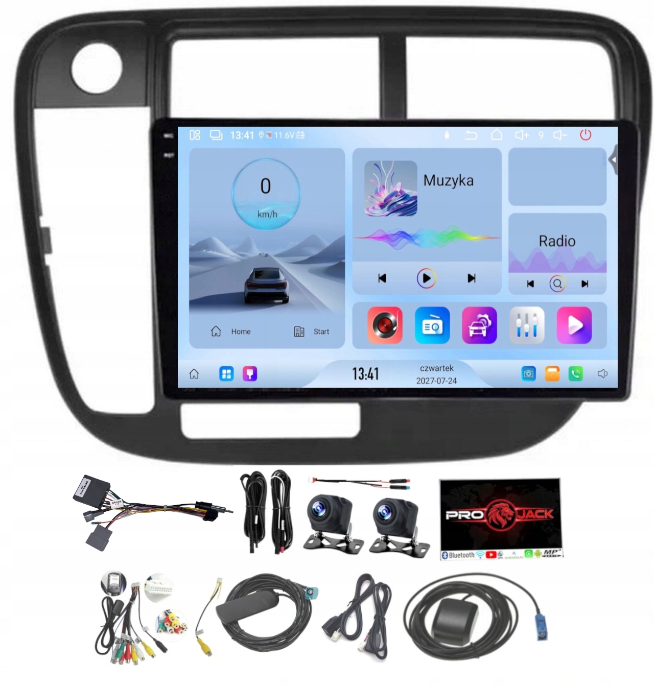 Rádio Navigácia Gps Android Auto Honda CIVIC 1995-2000 4GB 64GB Sim