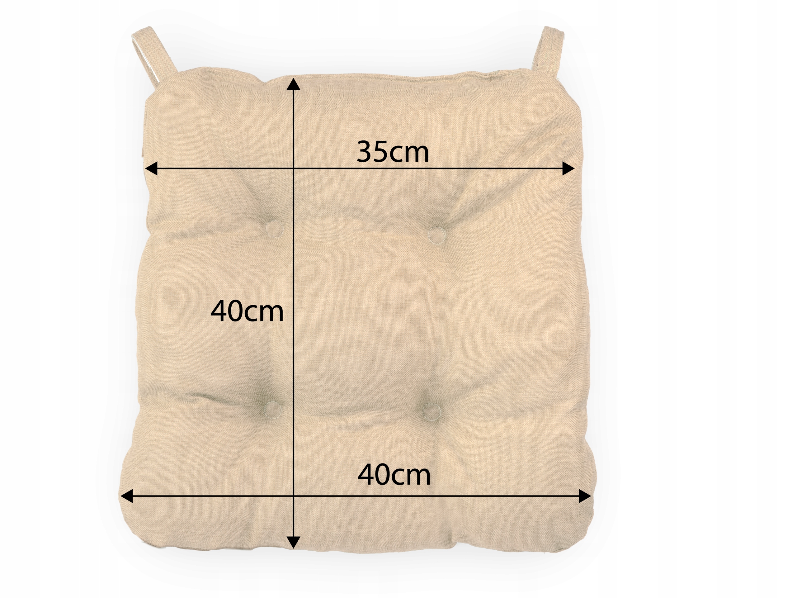 PODUSZKA NA KRZESŁO DO DOMU I OGRODU 40x40 Z RZEPEM KREMOWA Marka SunnyPillow