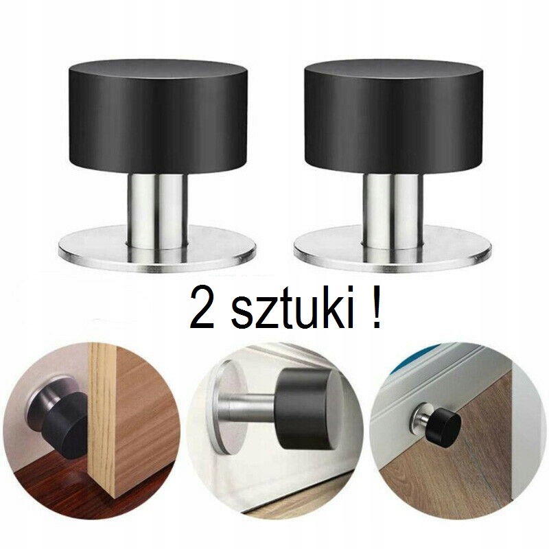 

Odbojnik Odbój Stoper Drzwi Przyklejany 2 szt Inox