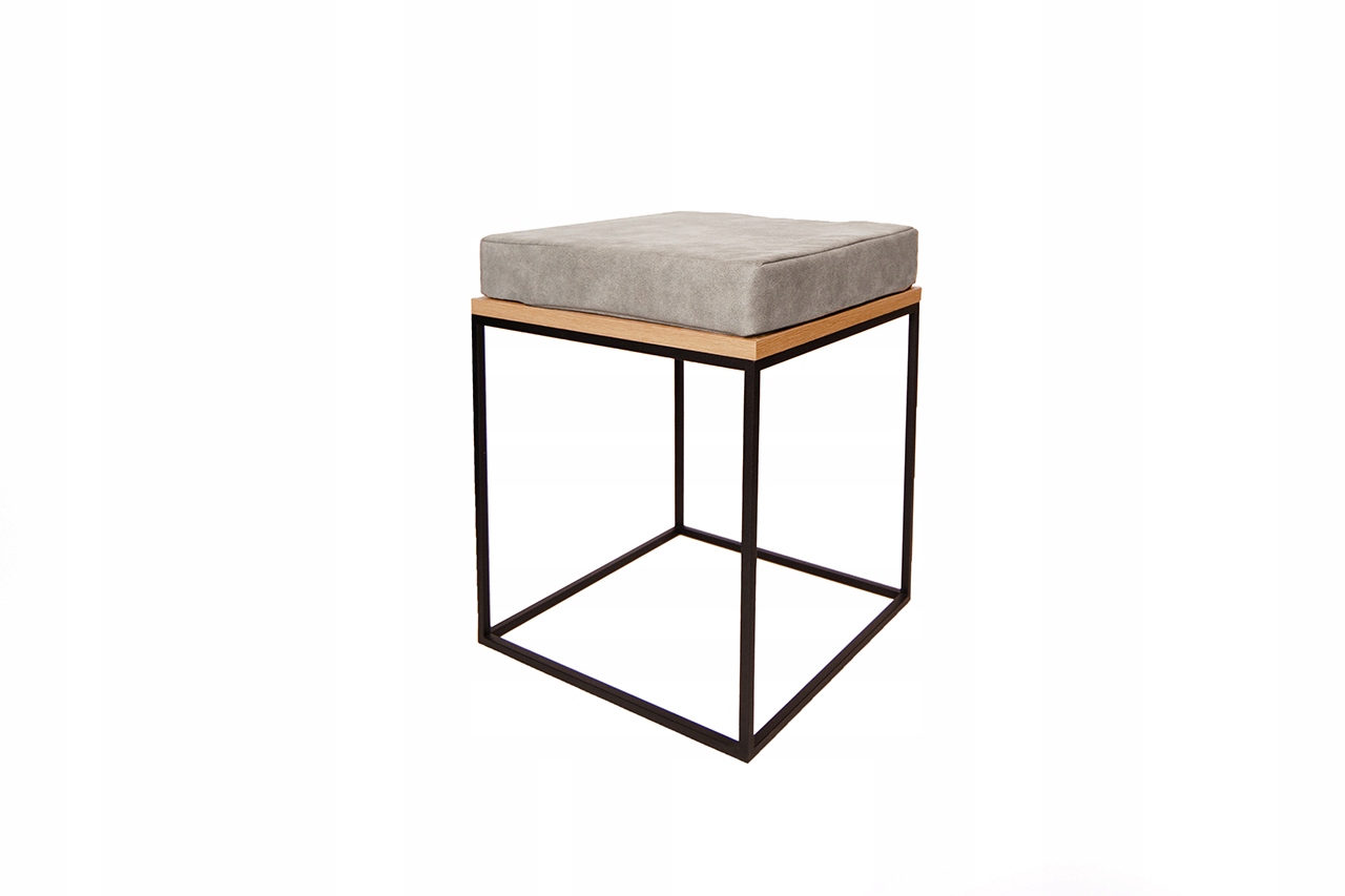

Pufa, stolik Korfu loft drewno, metal czarna