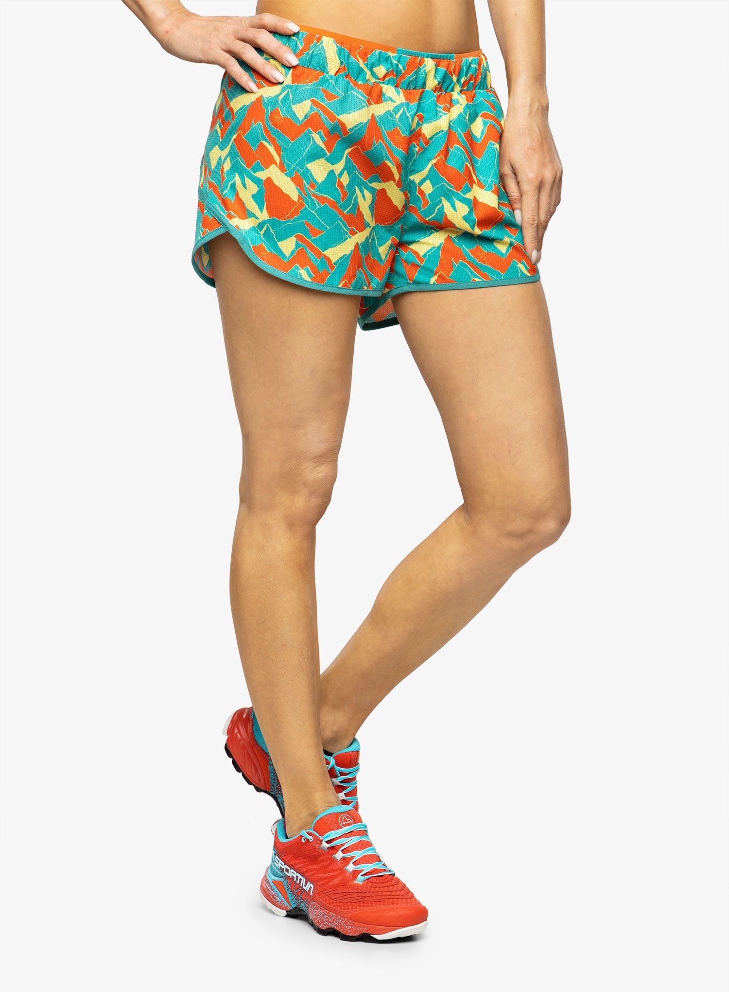 Kraťasy běžecké kraťasy La Sportiva Timing Short lagoon/cherry L