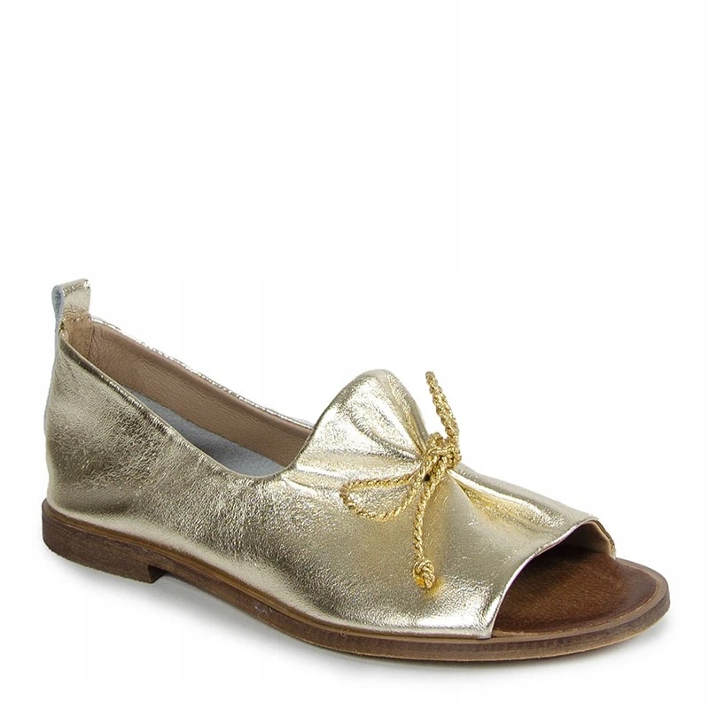 Nicole 2660 Zlaté Kožené Sandály 41 S