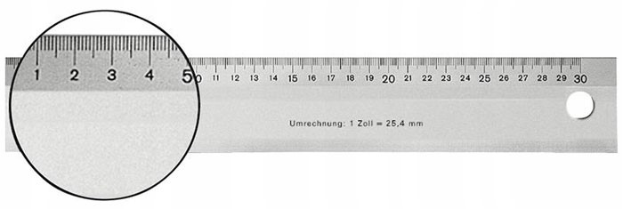 Sztywny Liniał Miara Przymiar 1000mm Format 1m