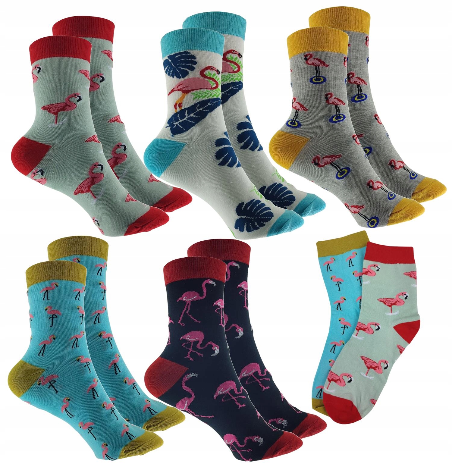 

x5 Śmieszne Skarpetki Dziecięce Długie 39-41