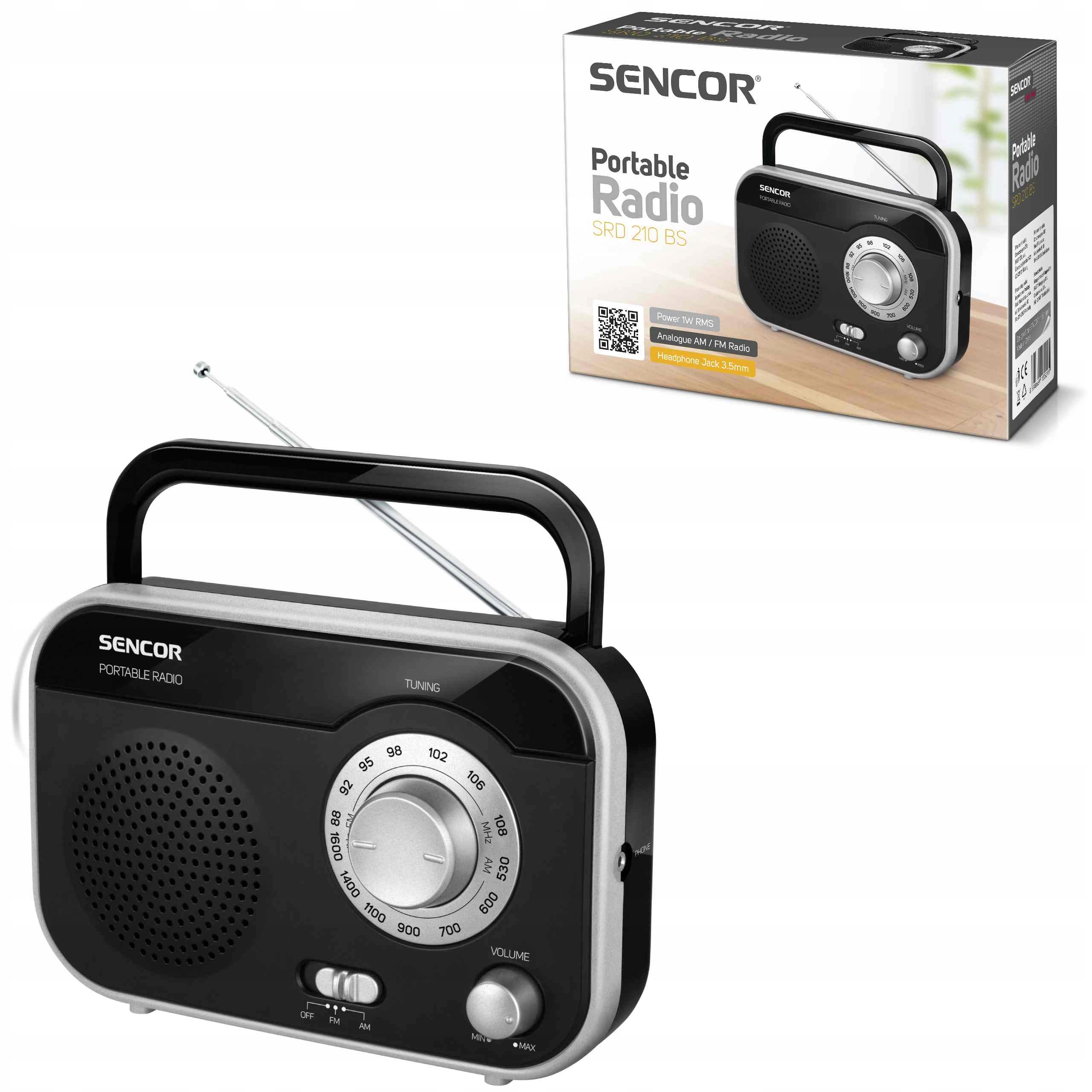 Radio Przenośne Analogowe Sencor Srd 210BS Am/fm-Zdjęcie-0