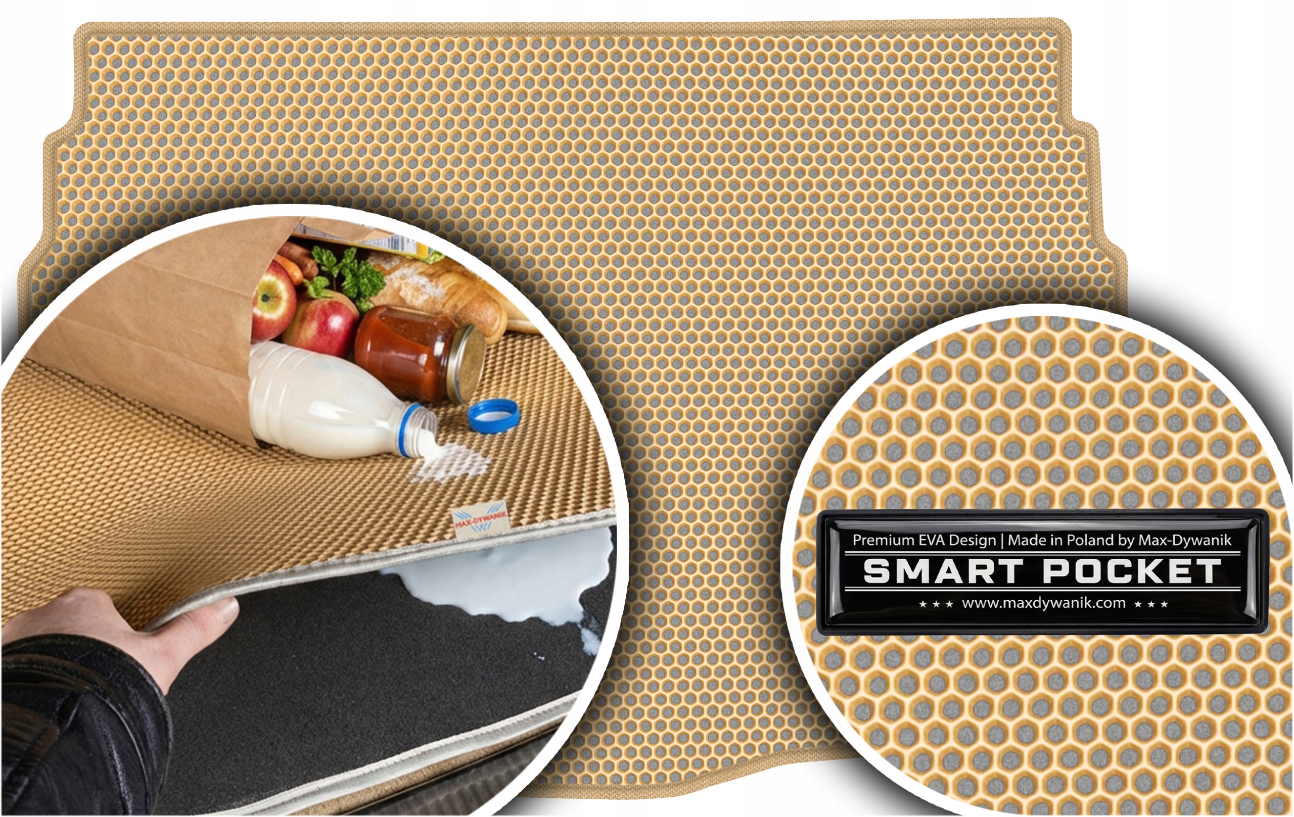 Hyundai i30 II Hatchback 2012-2017 Vložka do kufru Eva Smart Pocket Béžová