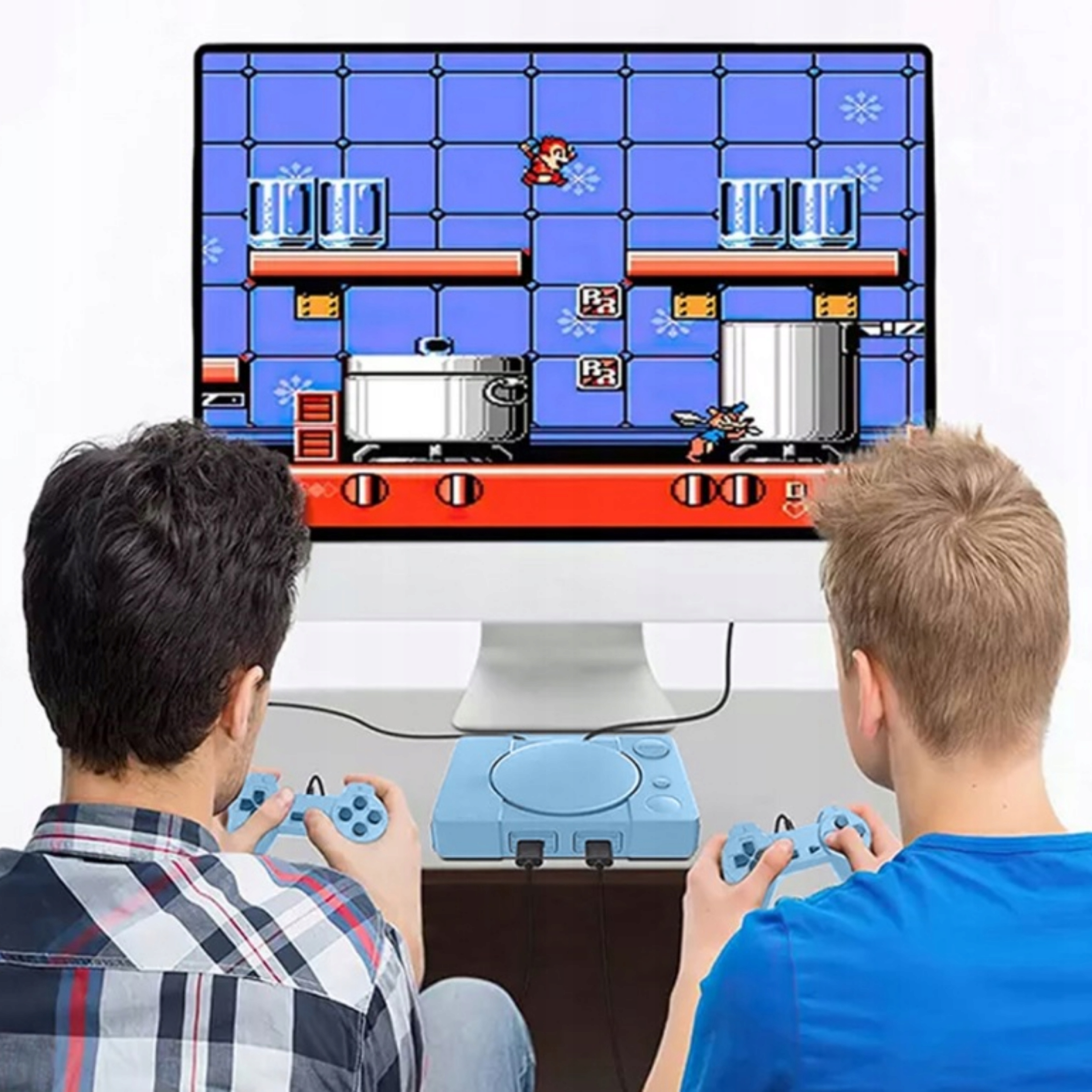 Konsola Retro Do Gier 8 Bit 2 Pady + Pistolet 16 Klasycznych Tytułów Do TV