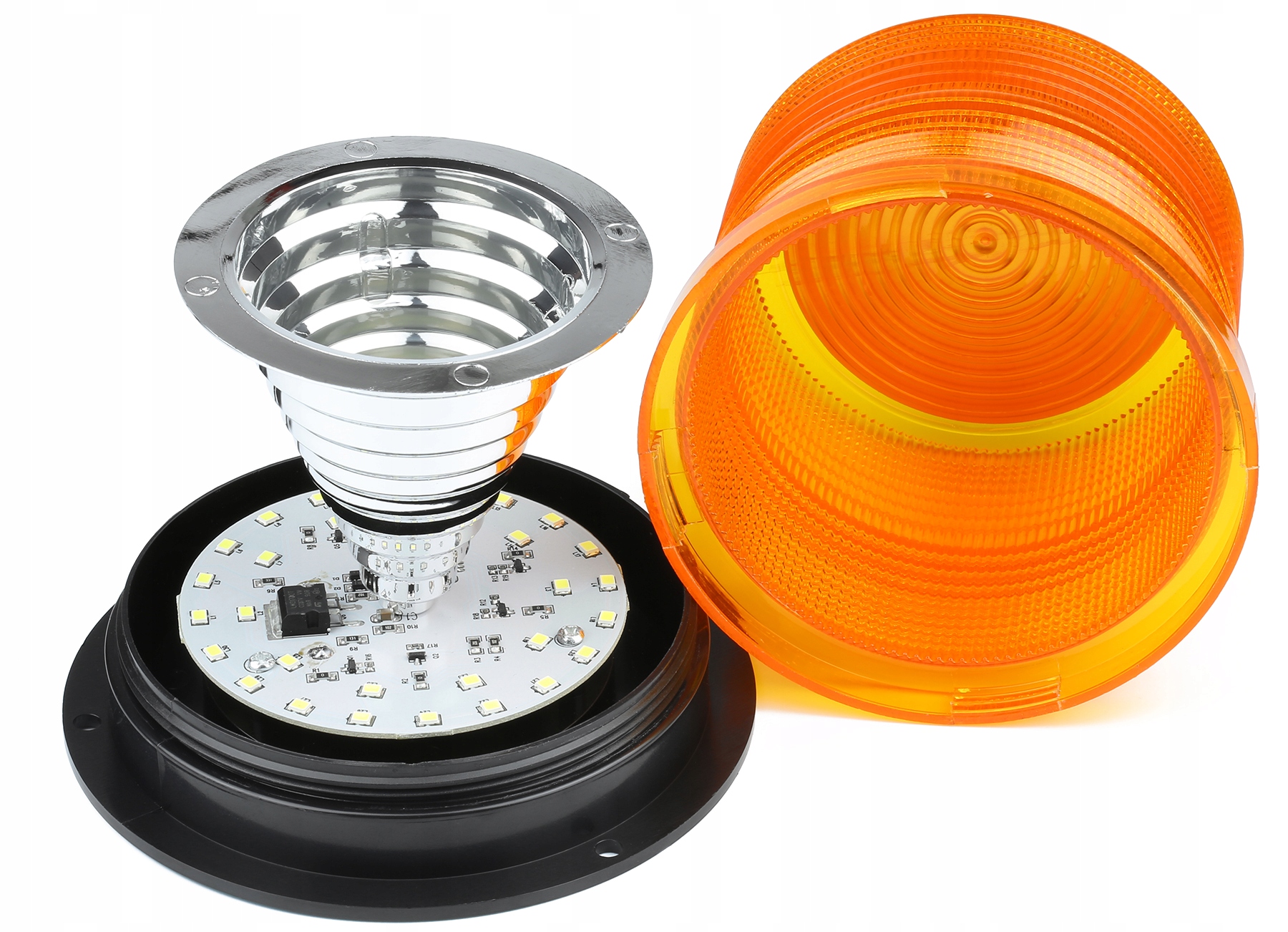 BŁYSKOWA LAMPA OSTRZEGAWCZA KOGUT LED MAGNES 12/24 Numer katalogowy części LED-033