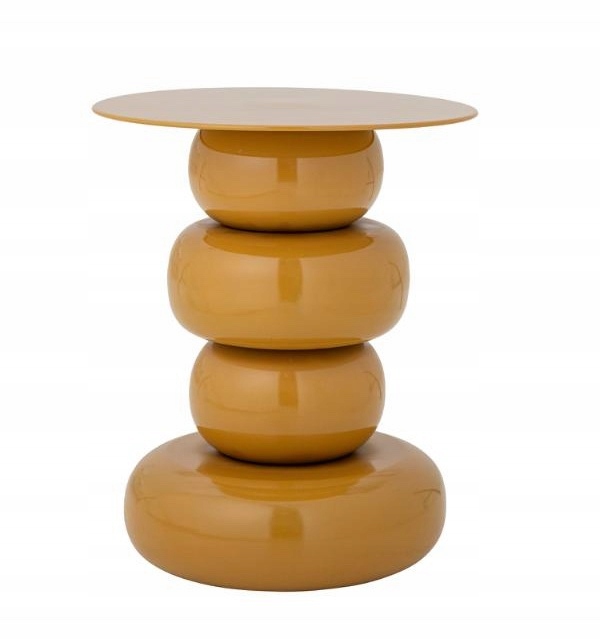 Bloomingville Olonne Kovový Stolek 41 cm Žlutý