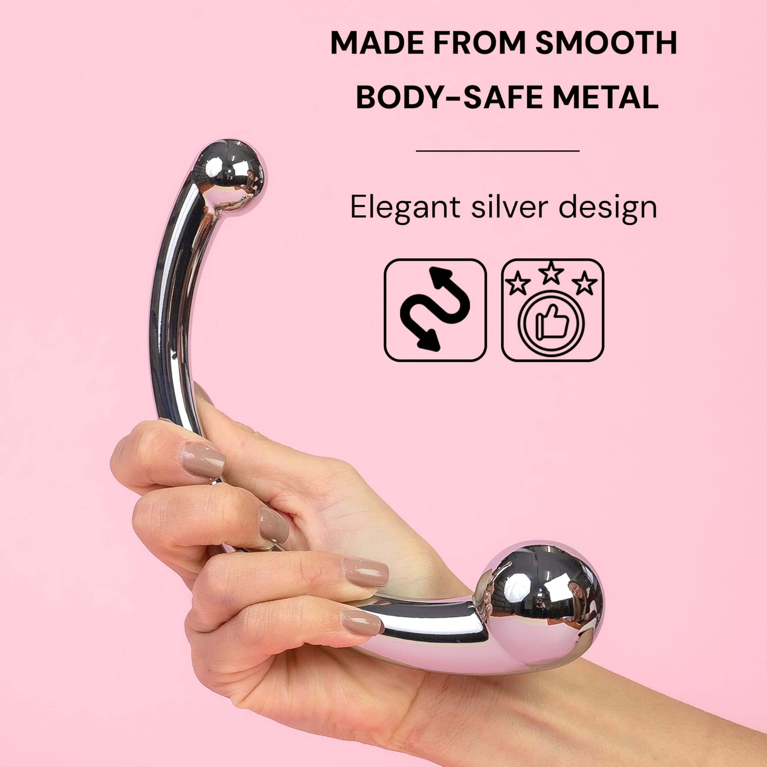 FOPS Dildo Anal Ze Stali Dla Mężczyzn 20cm 510g Prostata Stymulacja — miniatura 4