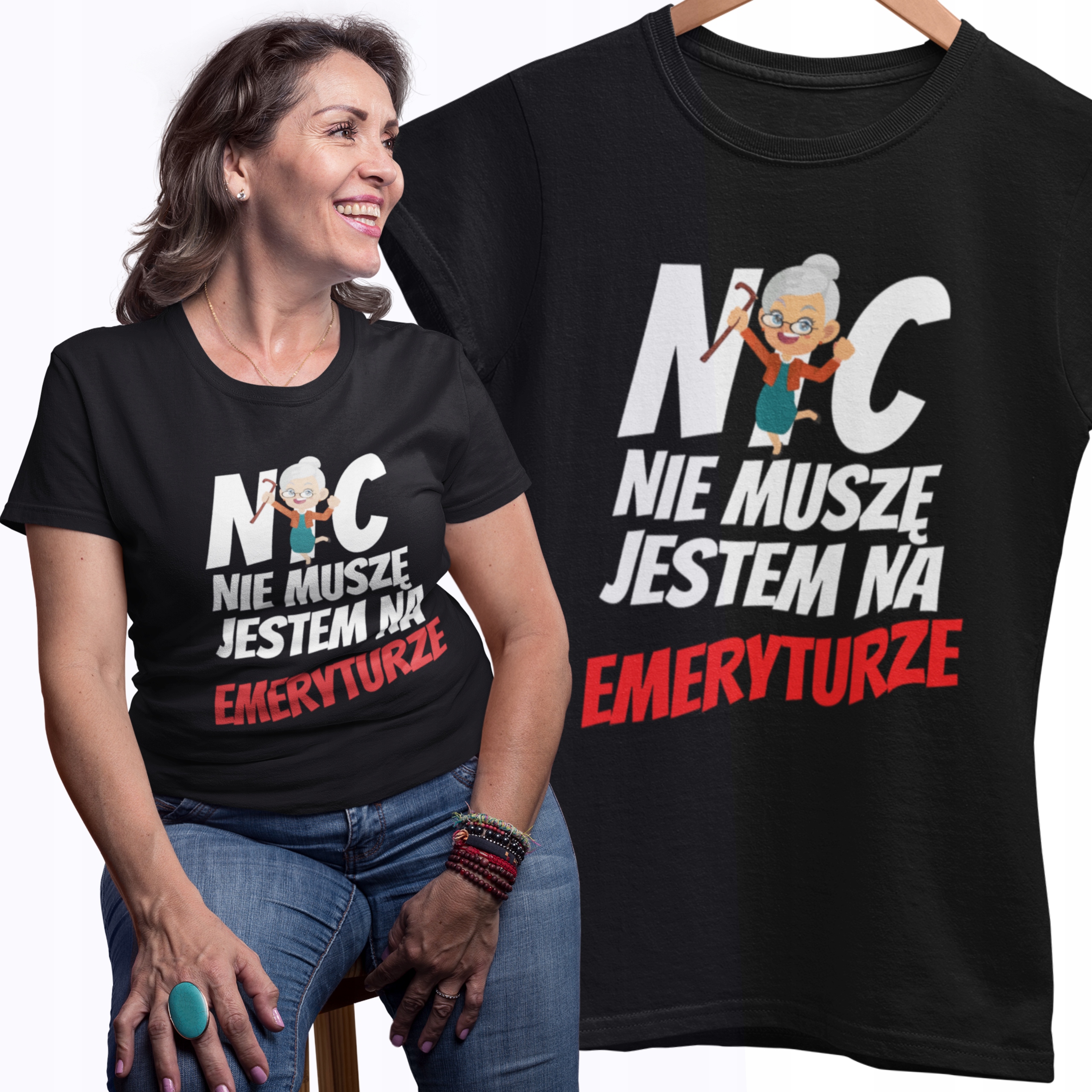 

Dla Emerytki Emerytura Koszulka Śmieszna