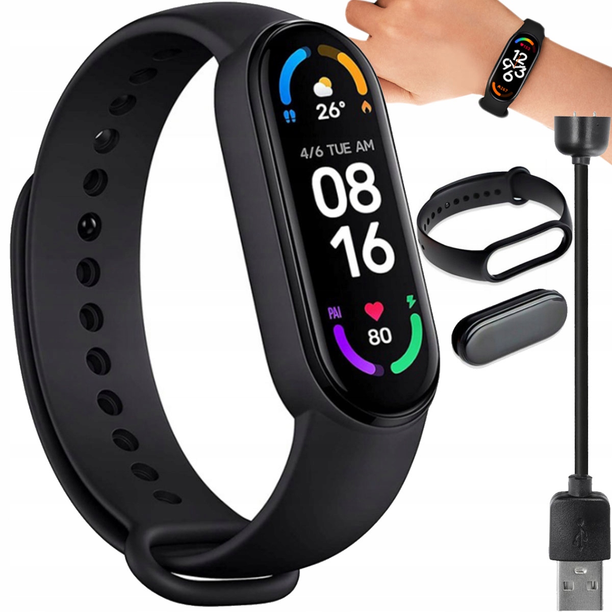 SMARTWATCH SMARTBAND ZEGAREK OPASKA SPORTOWA M7 APLIKACJE PL KROKOMIERZ