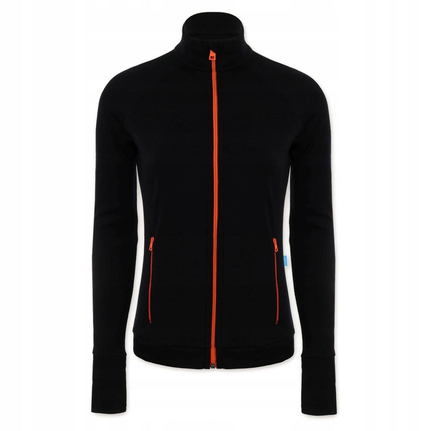 Bluza damska z wełny merino 100% sportowa z stójką czarna Xs