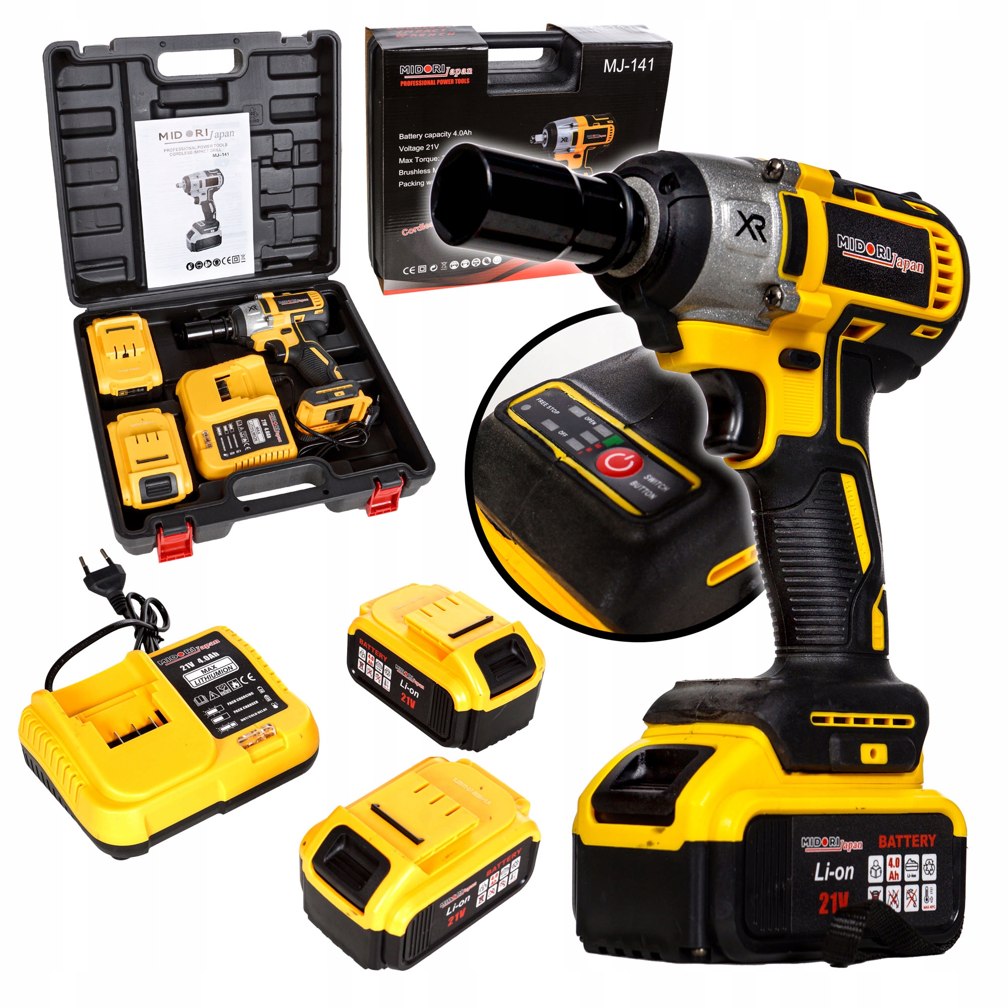 MEGA ZESTAW KLUCZ UDAROWY 2 AKUMULATOR 6ah 88V