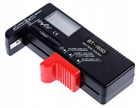 CYFROWY TESTER BATERII AKUMULATORKÓW AA AAA 9V CR