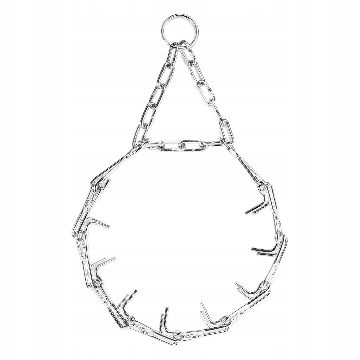 Levně Obojek ostnatý z chromované oceli, 60 cm