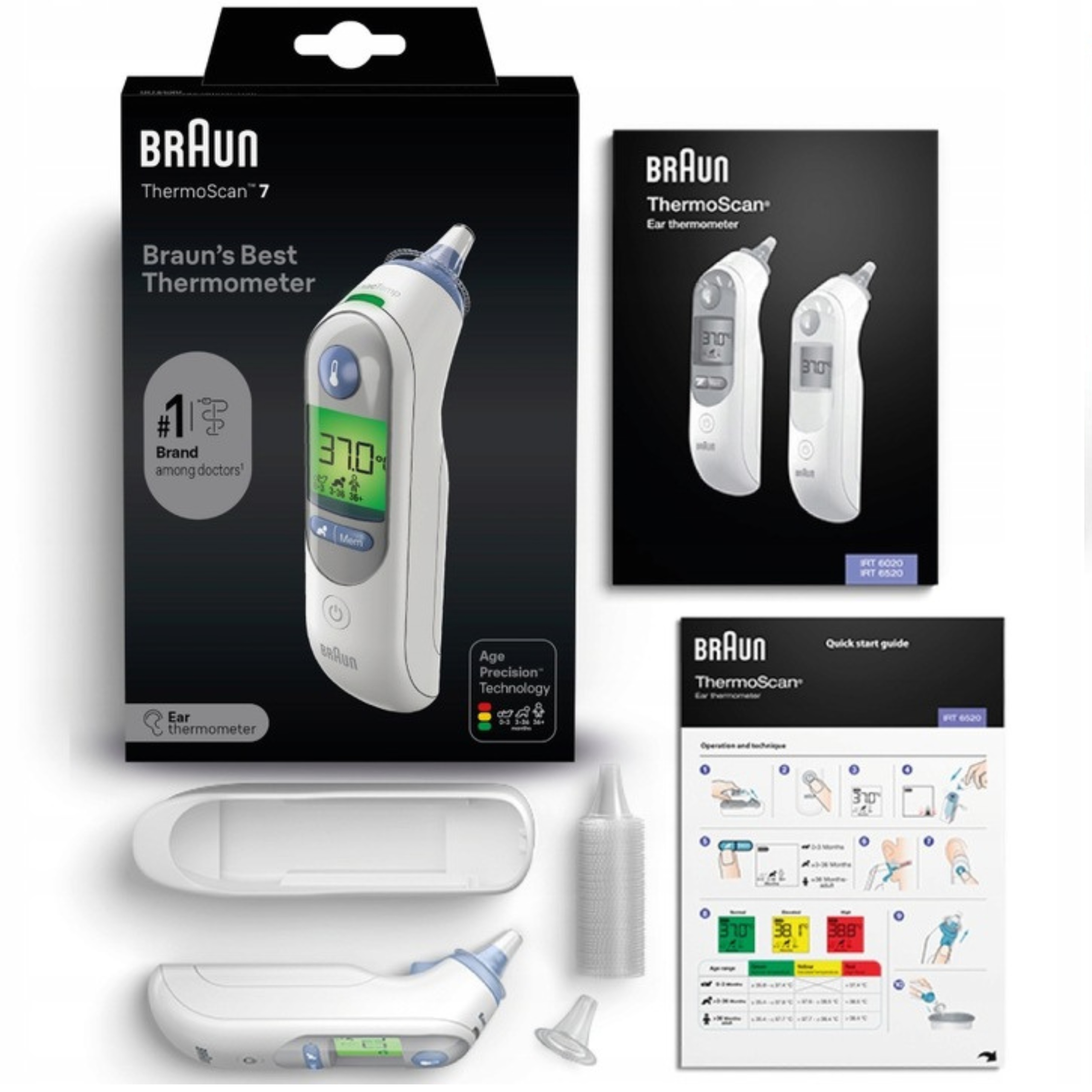 Braun IRT6520 Thermoscan 7 Elektronický teplomer do ucha