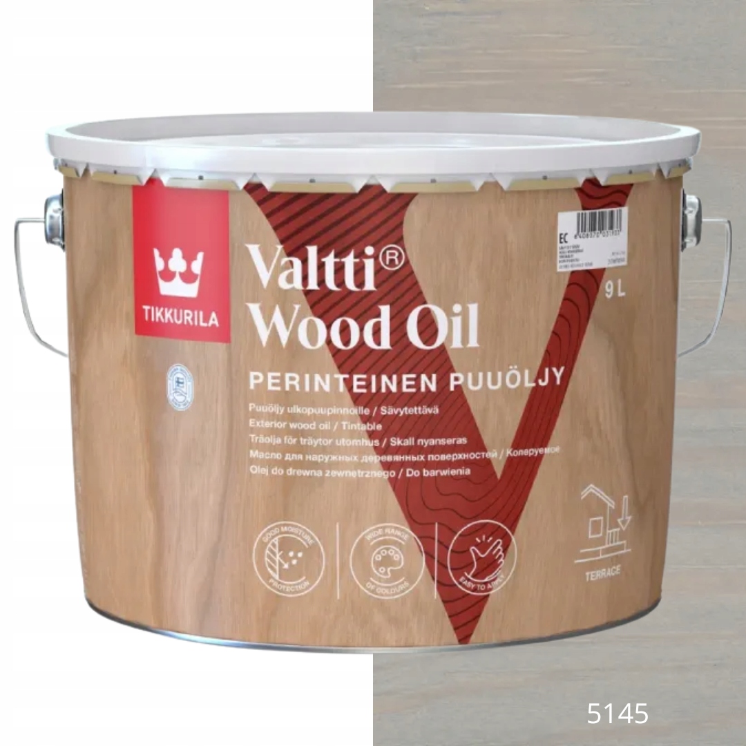Tikkurila Valtti Wood Oil Olej Na Dřevo 9 L Barva 5145