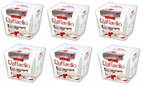 6x 150g Raffaello bombonierka kokos i migdał Karton