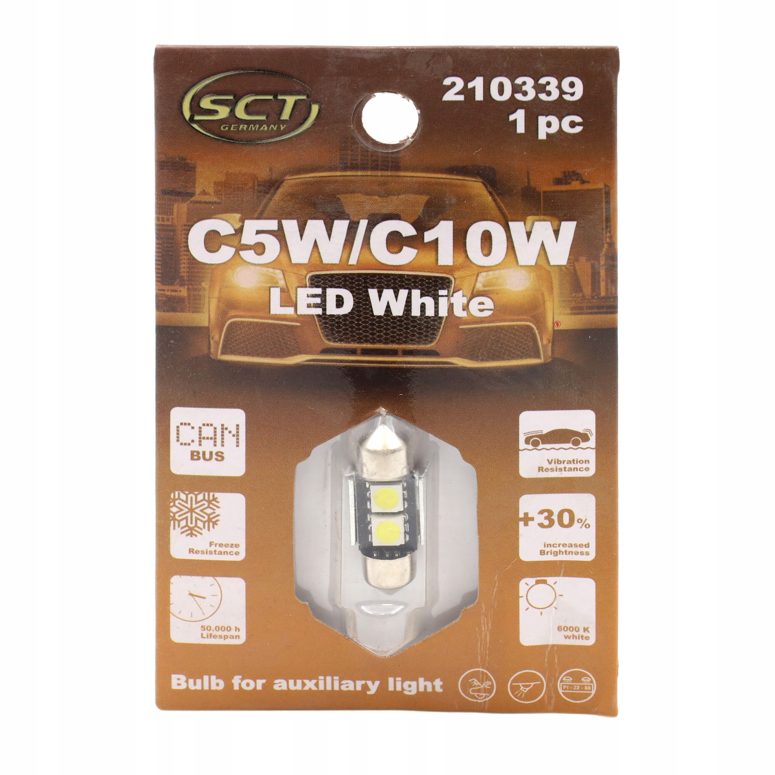 

Żarówka Sct 210339 Led C5W/C10W T10X31 Canbus