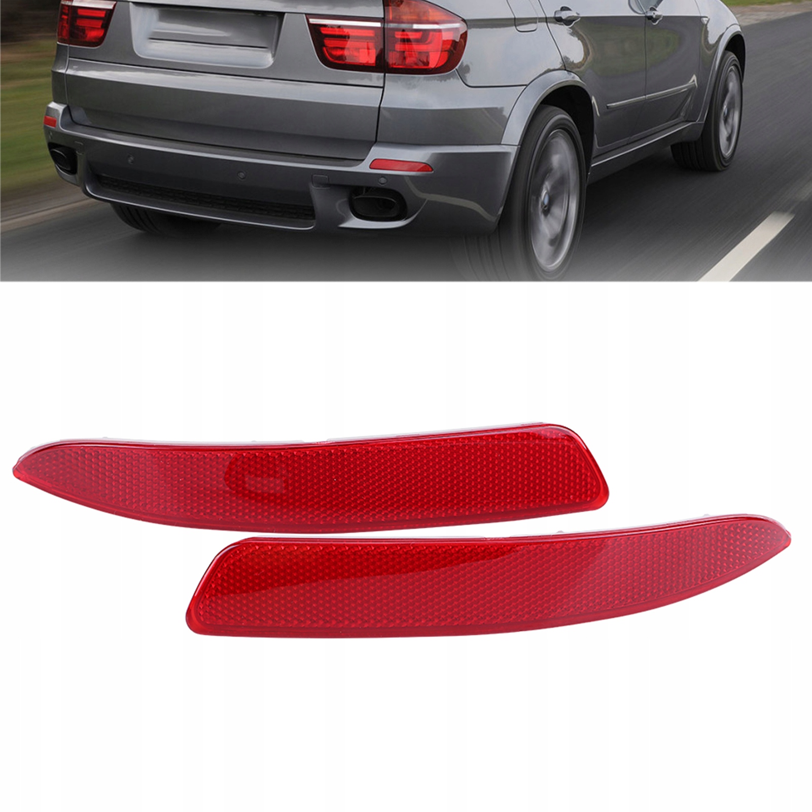 2 SZT ODBLASK W ZDERZAK BMW X5 E70 63217158949 Jakość części (zgodnie z GVO) Z - zamiennik