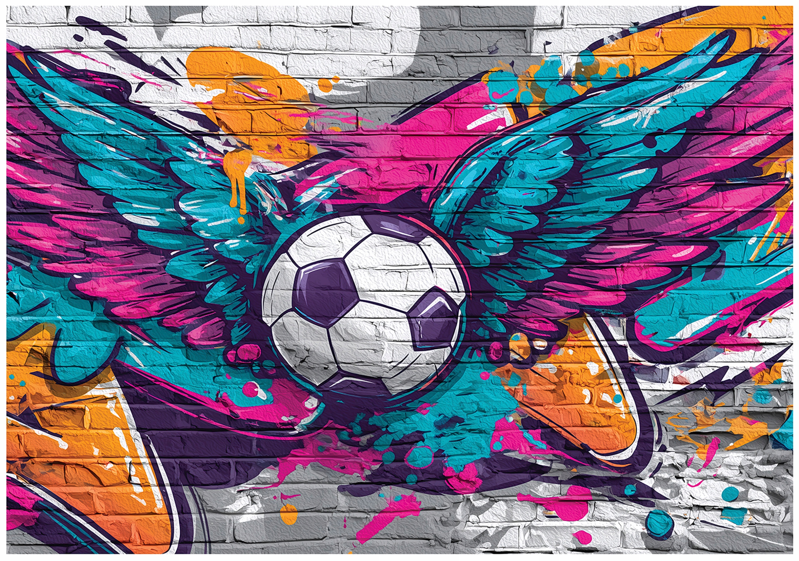 Fototapeta Pro Děti Chlapce Fotbal Graffiti Tapeta Dětská 200x140