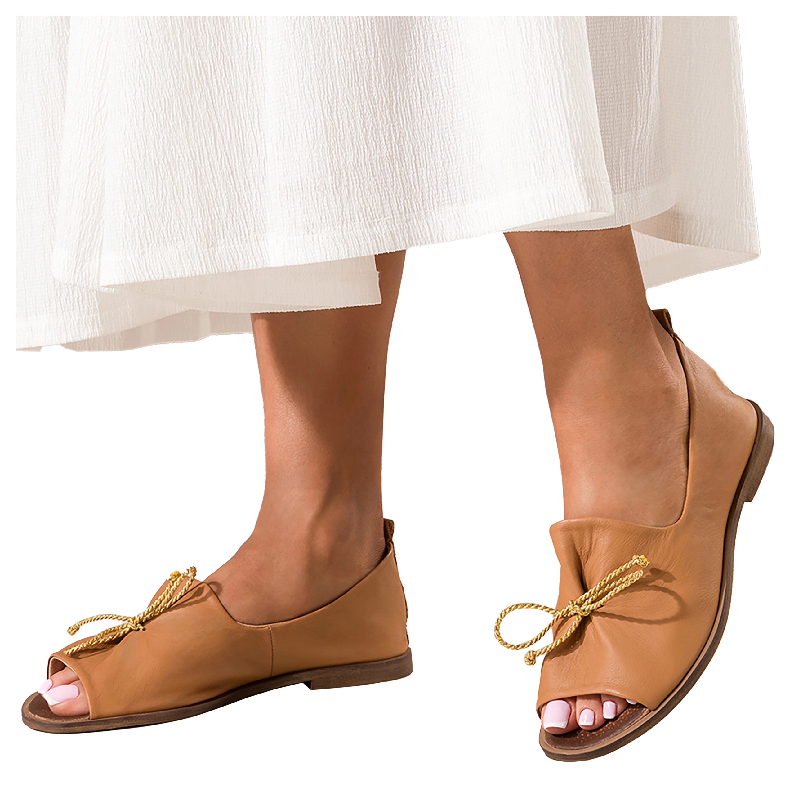 Kožené Sandály Dámské Ploché Pohodlné Polský výrobek, velikost 41