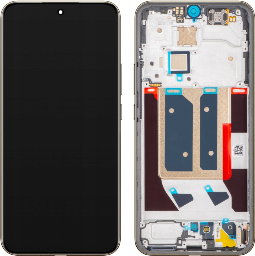 Org originální LCD dotykový displej s rámečkem pro Realme 14 Pro+ Bílý