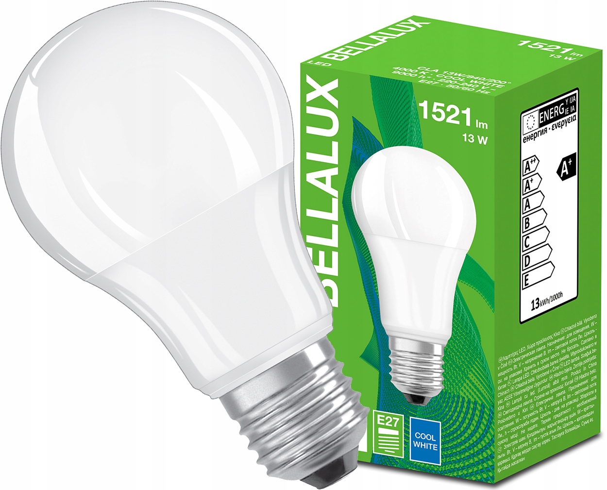 

Żarówka Led A60 E27 13W 100W 1521lm 4000K Bellalux