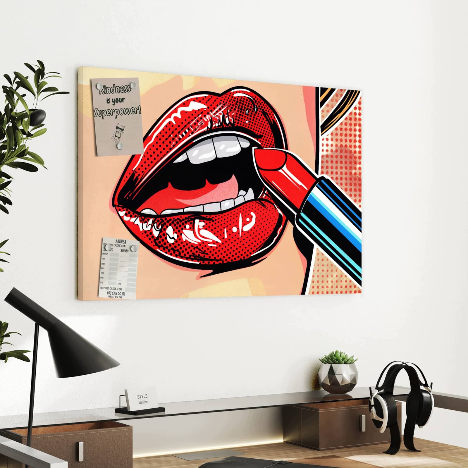 Magnetická tabule Szminka Umění 60 × 40 cm